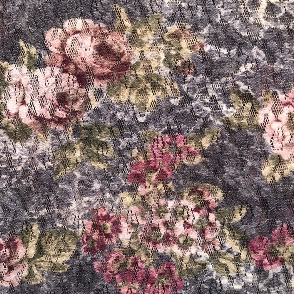 IMPULSE Vintage Top in Mesh Lace with Roses M - Picture 4 of 5